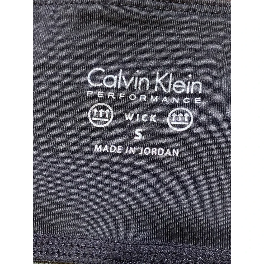 Calvin Klein‎ Performance Stretch Leggings, Size S Small Black Green Camouflage - Picture 5 of 8